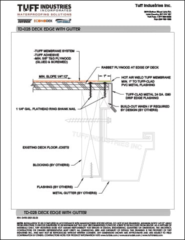 TD-02B-DECK-EDGE-WITH-GUTTER TD-02B-DECK-EDGE-WITH-GUTTER