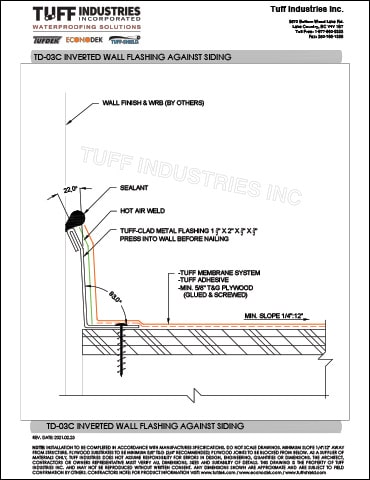 TD-03C-INVERTED-WALL-FLASHING-AGAINST-SIDING TD-03C-INVERTED-WALL-FLASHING-AGAINST-SIDING