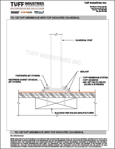 TD-12E-TUFF-MEMBRANE-WITH-TOP-MOUNTED-GUARDRAIL TD-12E-TUFF-MEMBRANE-WITH-TOP-MOUNTED-GUARDRAIL