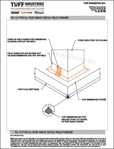 TD-15-TYPICAL-POST-WRAP-DETAIL-FIELD-FORMED TD-15-TYPICAL-POST-WRAP-DETAIL-FIELD-FORMED